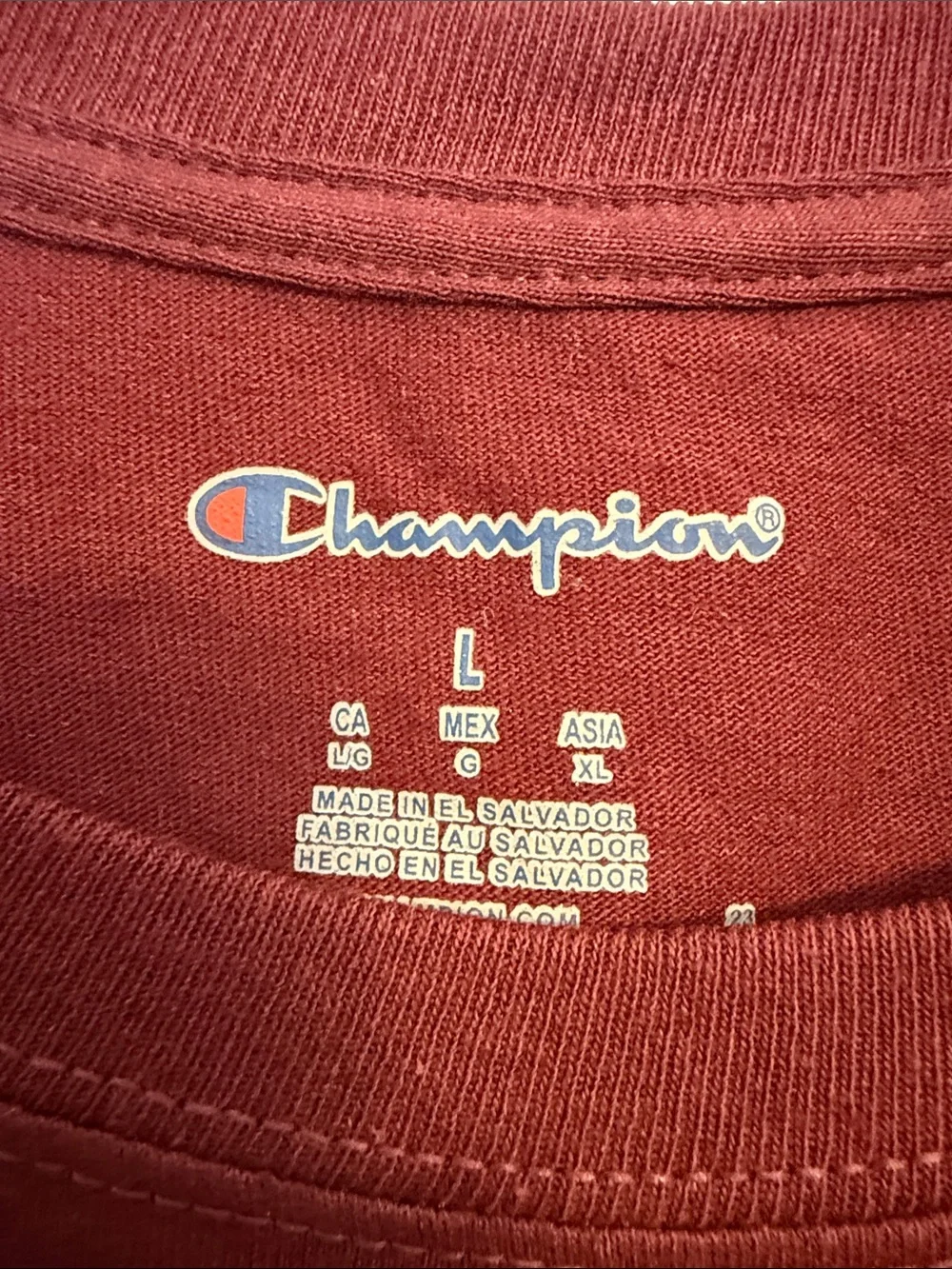 Champion Maroon Texas State Parent Short Sleeve Tee - Picture 4 of 4